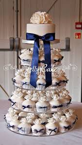 Navy Ivory Wedding Cupcakes Wedding Cupcakes Wedding Cakes Wedding Cakes With Cupcakes