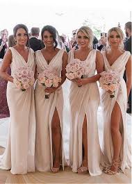 Lilybridalshop Beautiful Chiffon V Neck Neckline Full Length Sheath Column Bridesmaid Dres Fall Bridesmaid Dresses Simple Bridesmaid Dresses Bridesmaid Dresses