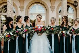 Secret Garden Inspired Wedding Andrea Pickryl Weds Seth Donovan Dark Green Bridesmaid Dress Green Bridesmaid Dress Summer Dark Green Wedding