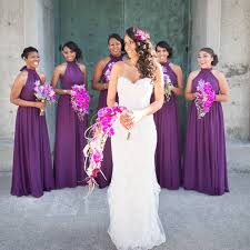 Purple Halter David S Bridal Bridesmaid Dresses Complement This Bea Beach Wedding Bridesmaid Dresses Davids Bridal Bridesmaid Dresses Bridal Bridesmaid Dresses