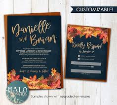 Fall Wedding Invitation Orange And Navy Wedding Invitation Etsy Fall Wedding Invitations Fun Wedding Invitations Navy Wedding Invitations