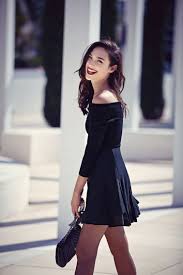 Every Girl Needs A Little Black Dress Off The Shoulder Long Sleeve Dress Gal Gadot Style Gal Gadot Wonder Woman Gal Gardot