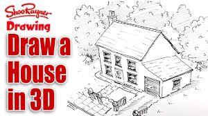 Birds Eye View Of A House How To Draw A House In 3d Bird S Eye View How To Draw Balloons Kids Art Class Watercolor Lessons