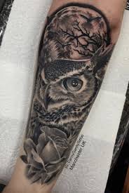 Forearm Bird Of Prey Tattoo Realistic Owl And Rose Tattoo Tattoos Rose Tattoo Design Matching Tattoos