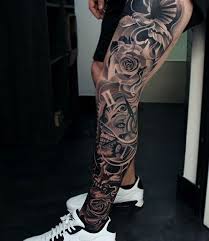 Black And White Calf Tattoos For Men 125 Best Leg Tattoos For Men In 2020 Best Leg Tattoos Leg Tattoo Men Tattoos For Guys
