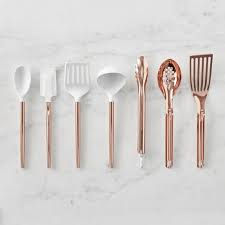 Black And Gold Kitchen Utensils Ultimate Copper Utensils Set Of 8 Williamssonoma Kitchen Copper Utensils Rose Gold Kitchen Copper Kitchen