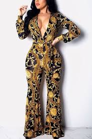 Black And Gold Romper Plus Size Pin On Jumpsuit