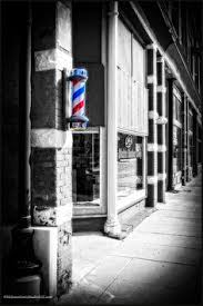 Barber Shop Pole Black And White The Barber Shop Still Has The Iconic Red White And Blue Pole In The Village Of Manistee Michigan It Still Has The A Color Splash Art Color Splash Color Mixing