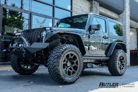 Black And Blue Jeep Wheels Jeep Wrangler With 20in Black Rhino Overland Wheels Jeep Wrangler Wheels Jeep Wrangler Jeep Wheels