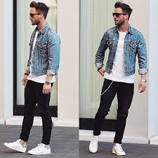 Black Pants And Blue Denim Jacket Magic Fox On Instagram D E N I M Love This Combo Denim Levis Mens Outfits Mens Street Style Menswear