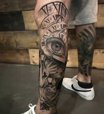 Black And White Calf Tattoos For Men 125 Best Leg Tattoos For Men In 2020 Best Leg Tattoos Leg Tattoo Men Calf Tattoo