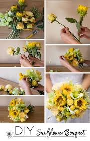 Diy Sunflower Wedding Bouquet Sunflower Wedding Bouquet Wedding Flowers Sunflowers Flower Centerpieces Wedding