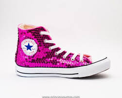 Black And Pink Converse High Tops Hot Fuchsia Pink Starlight Sequin Converse High Top Sneakers Converse