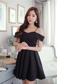 Off Shoulder Party Dress Korean Fashion Dress Women S A Line Dresses Fashion Dress Party