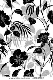 Black And White Floral Pattern Vector Seamless Black And White Floral Pattern Floral Pattern Floral Black And White