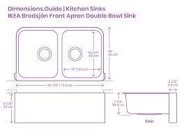 Ikea Bredsjon Front Apron Double Bowl Kitchen Sink In 2020 Double Bowl Kitchen Sink Kitchen Sink Apron Front Sink