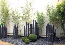 Association Bambou Et Schiste Decoration Jardin Maison Amenagement Jardin Amenagement Jardin Devant Maison
