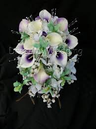 Calla Lily Orchid Cascading Bouquet Mint Lavender Purple Etsy Lavender Bridal Bouquet Purple Bridal Bouquet Wedding Bridal Bouquets