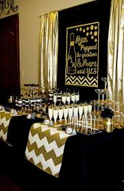 Black And Gold Party Decorations Ideas 18main Table 3 Champagne Party Black Gold Party Gold Party Decorations
