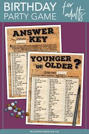 Birthday Party Games For Adults Younger Or Older Adult Birthday Game Birthday Party Game Birthday Games For Adults Adult Birthday Party Games 40th Birthday Parties