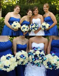 Bouquet Closeups Blue Dendrobium Orchids My Favorite The Bridesmaid Dresses Really Pull Out The Blue Orchid Bridesmaid Dresses Purple Wedding Bridesmaid