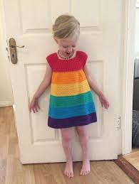 Rainbow Dress Free Pattern Beautiful Skills Crochet Knitting Quilting Crochet Toddler Dress Crochet Baby Dress Crochet Girls