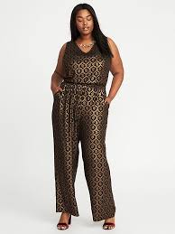 Black And Gold Romper Plus Size Plus Size Sleeveless Jumpsuit Plus Size Jumpsuit Jumpsuit Sleeveless Jumpsuits