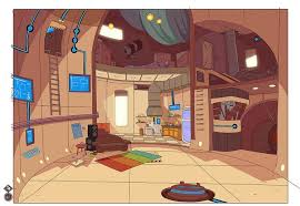 Hideout Interior Game Background Art Cartoon Background Animation Background