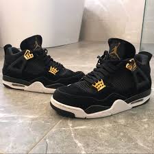 Black And Gold Retro 4s Air Jordan 4 Retro In 2020 Air Jordans Retro Black And Gold Jordans Black And Gold Sneakers
