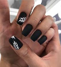 Black And White Nail Ideas 2020 Elegant Black And White Short Nails Design Ideas Exceptional Look 2020 Molitsy Blog Square Acrylic Nails Square Nail Designs Square Nails