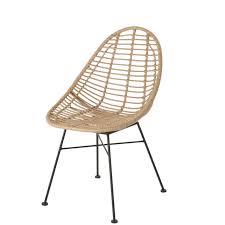 Chaise De Jardin En Resine Imitation Rotin Et Metal Noir Tolum Maisons Du Monde In 2020 Buitenstoel Stoelen Rotan