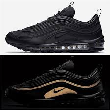 All Black Air Max 97 Mens Nike Air Max 97 Premium Triple Black Grailify Sneaker Releases Nike Air Max 97 Nike Air Max Sneakers Men Fashion