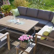 Enviro Wood Ecklounge Sessel Tisch Mailand Outdoor Dekorationen Terasse Mobel Sessel