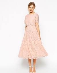 Asos Salon Lace Crop Top Midi Prom Dress At Asos Com Cocktail Dress Lace Simple Dresses Nice Dresses