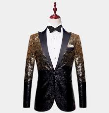 Black And Gold Jacket Black And Gold Sequin Tuxedo Jacket Gentleman S Guru Velvet Prom Suit Groomsmen Attire Black Tuxedo Jacket