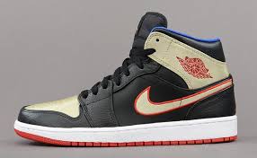 Jordan 1 Mid Patent Black White Gold On Feet Air Jordan 1 Mid Black Gym Red Metallic Gold Http Nicek Is 1fmrj7e Air Jordans Jordan 1 Mid Air Jordan Shoes