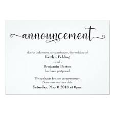 Calligraphy Postponed Wedding Announcement Zazzle Com Wedding Announcements Announcement Wedding