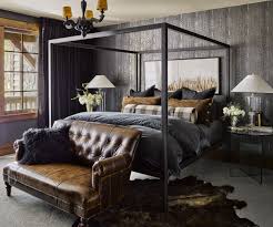 Masculine Bedroom With Charcoal And Leather Rustic Master Bedroom Small Bedroom Inspiration Masculine Home Decor