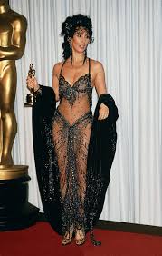 The Most Memorable Oscars Dress The Year You Were Born Cher Outfits Cher Photos Oscar Gowns