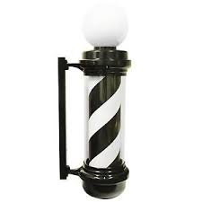 Barber Shop Pole Black And White Large Wide 34x10 Spinning Black White Stripes Barber Shop Pole Light Open Sign Black Barber Shops Barber Shop Pole Barber Shop Decor