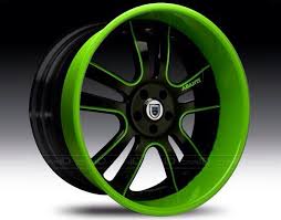 Black And Neon Green Rims Neon Green N Black Asanti Wheel Rims Car Wheels Rims Rims For Cars