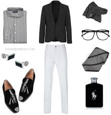 Black And White Outfit For Men Formal Men S Style Black And White White Party Outfit Mens Fashion Inspiration Black White Parties