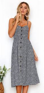 Spaghetti Straps Midi Dresses Floral Print Midi Dress Summer Dresses For Women Fashion
