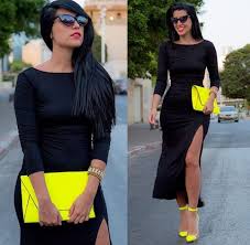 Black And Yellow Suits For Ladies Love The Combination Of Black And Neon Yellow Outfit By Shani Amit The Heels Are Christian Louboutin Un Bout Fashion Lace Dress Outfit Yellow Lace Dresses