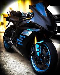 Custom Black And Blue Motorcycle Sport Bikes Club On Instagram Black R6 With Some Blue What Do You Think Tag A Friend Who Would Love To S In 2020 Sport Bikes Yamaha Bikes Custom Sport Bikes