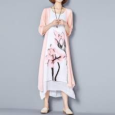Women S Going Out Plus Size Casual Loose Dress Floral Round Neck Maxi Cotton Summer Mid R Floral Print Dress Long Floral Dress Casual Elegant Dresses For Women