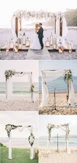 20 Stunning Beach Wedding Ceremony Ideas Backdrops Arches And Aisles Emmalovesweddings Beach Wedding Arch Wedding Beach Ceremony Romantic Beach Wedding