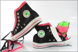 Black And Pink Converse High Tops Converse 37 5 Nowe 4223370852 Oficjalne Archiwum Allegro Converse Chucks Converse Black High Tops