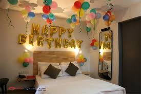 Room Birthday Decoration Ideas For Kids At Home Balloon Ceiling Decoration Surprise Birthday Decorations Birthday Decorations At Home Simple Birthday Decorations