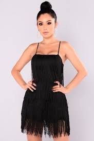 Something To You Fringe Dress Black Black Fringe Clothing Fringe Fashion Tassle Dress